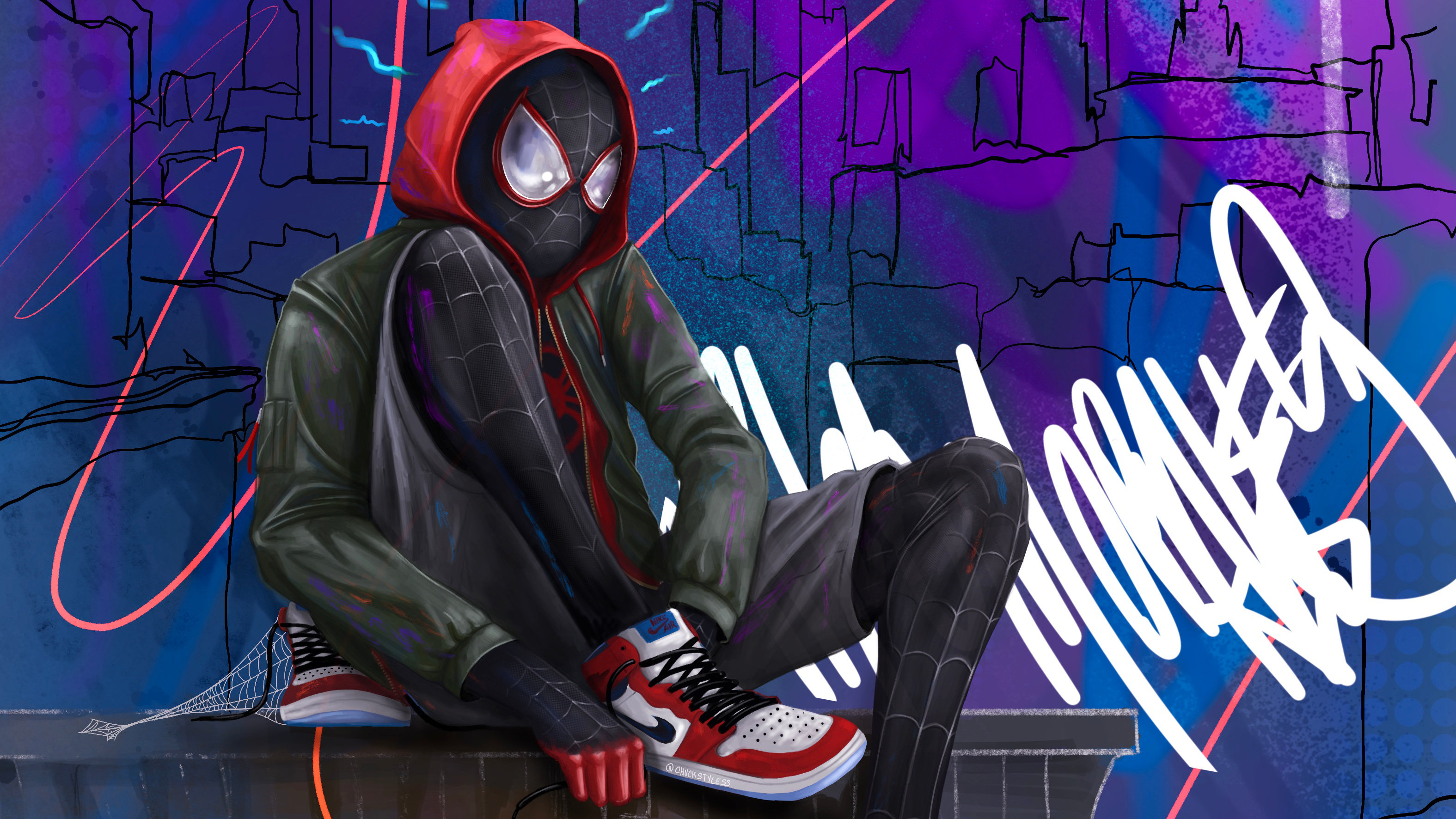 Miles Morales New Artwork 4k Wallpaper HD Superheroes