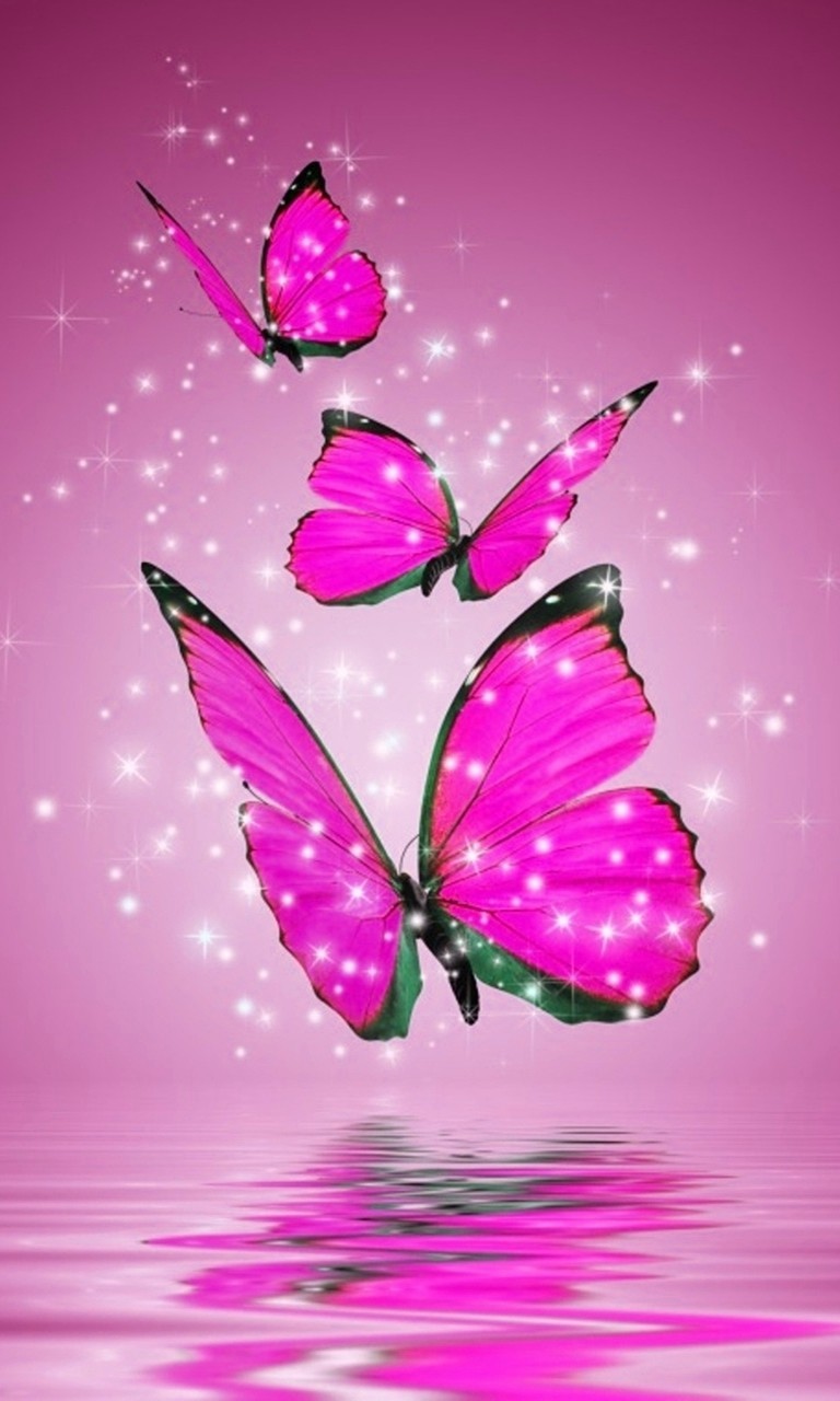 Pink Butterflies Jpg Phone Wallpaper By Twifranny