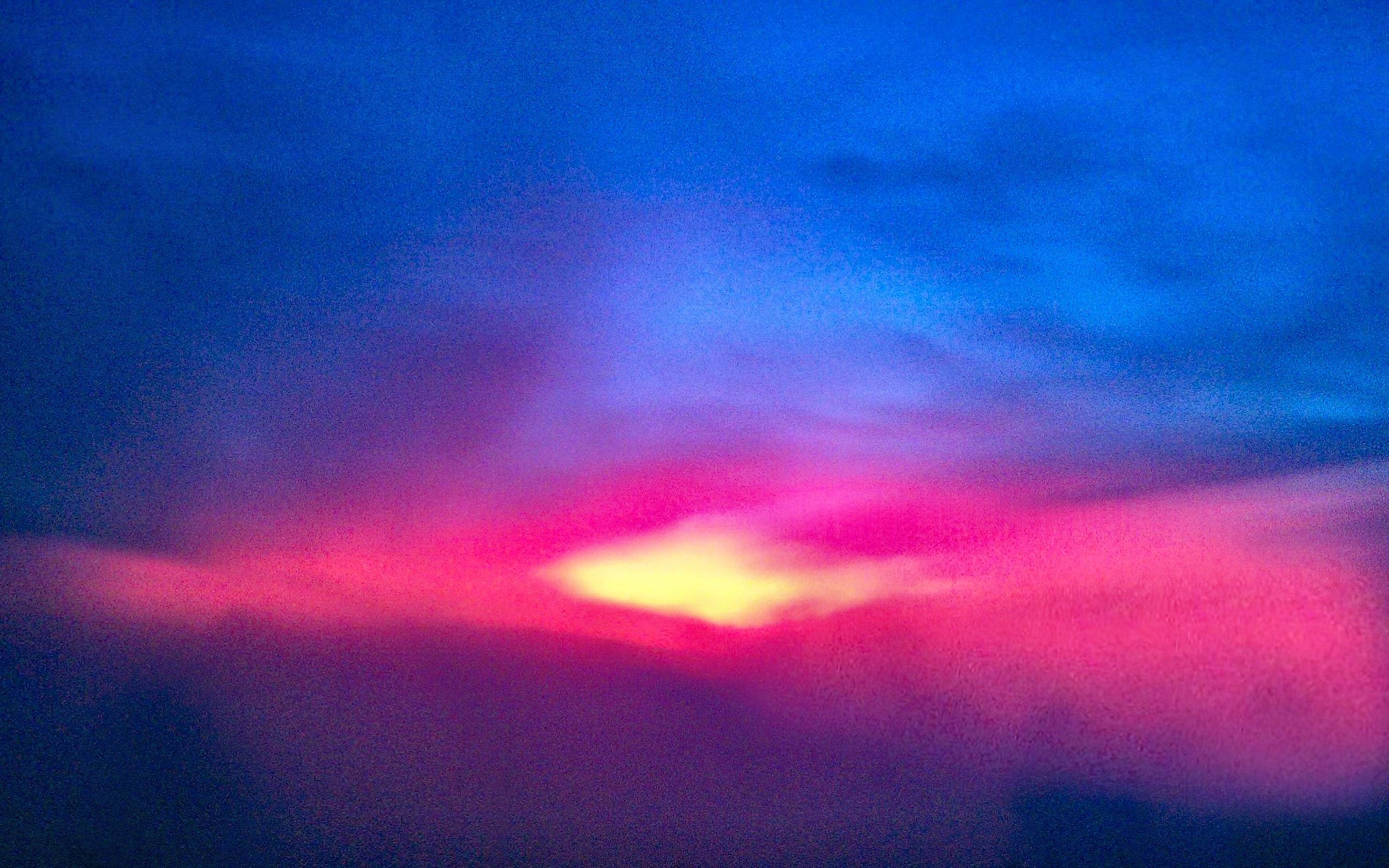 Sunset Yellow Blue Pink Red Sky Cloud Sunrise Hawaii Opus