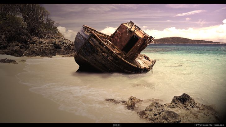 Abandoned Boat Shipwreck HD Wallpaper HDwallpaperuniverse