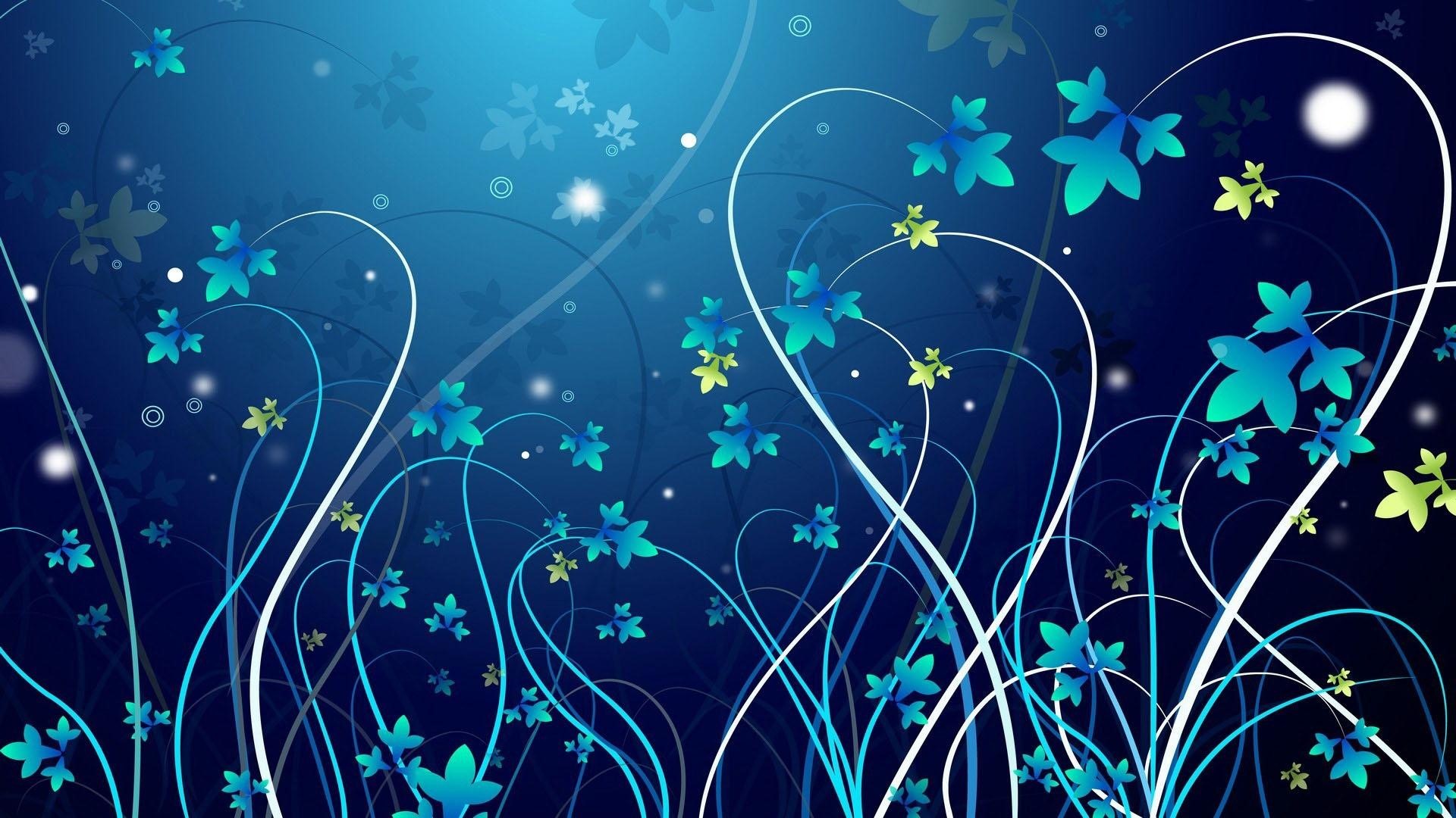 Beautiful Blue Vectors Wallpaper Hd