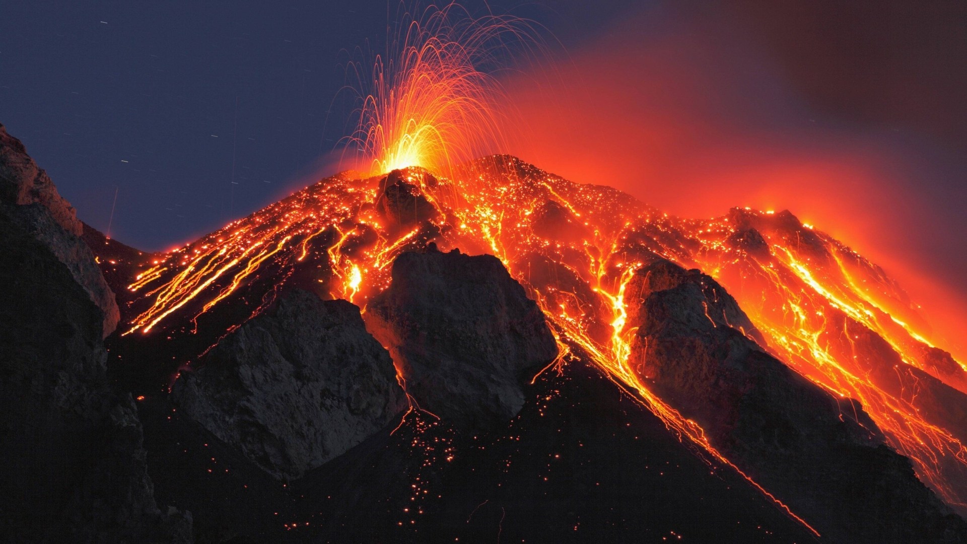 Eruption Lava Volcano HD Wallpaper Background Wallur
