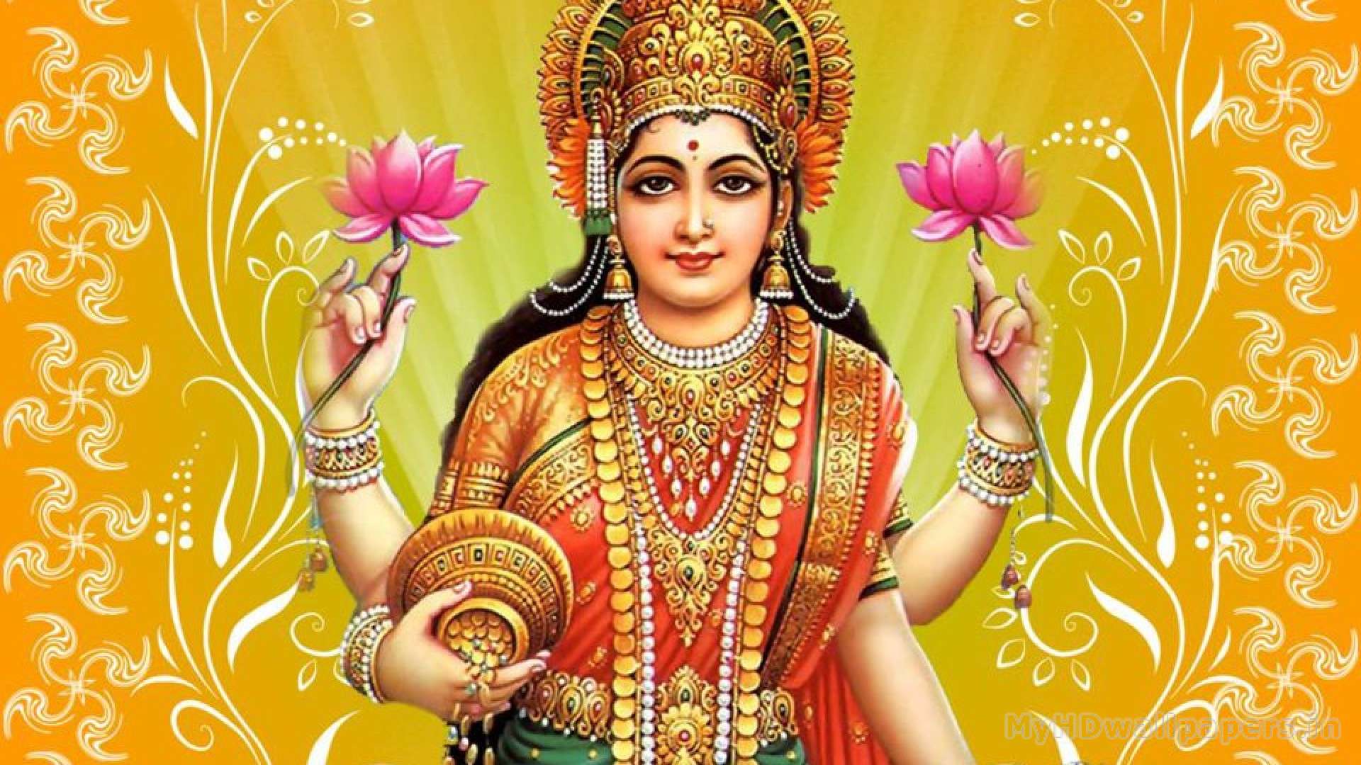 God Lakshmi Wallpaper Desktop Background In HD Widescreen Resolution