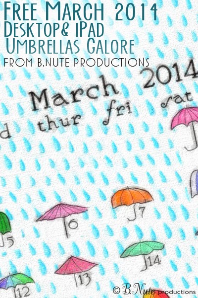 Bnute Productions March Wallpaper Umbrellas Galore