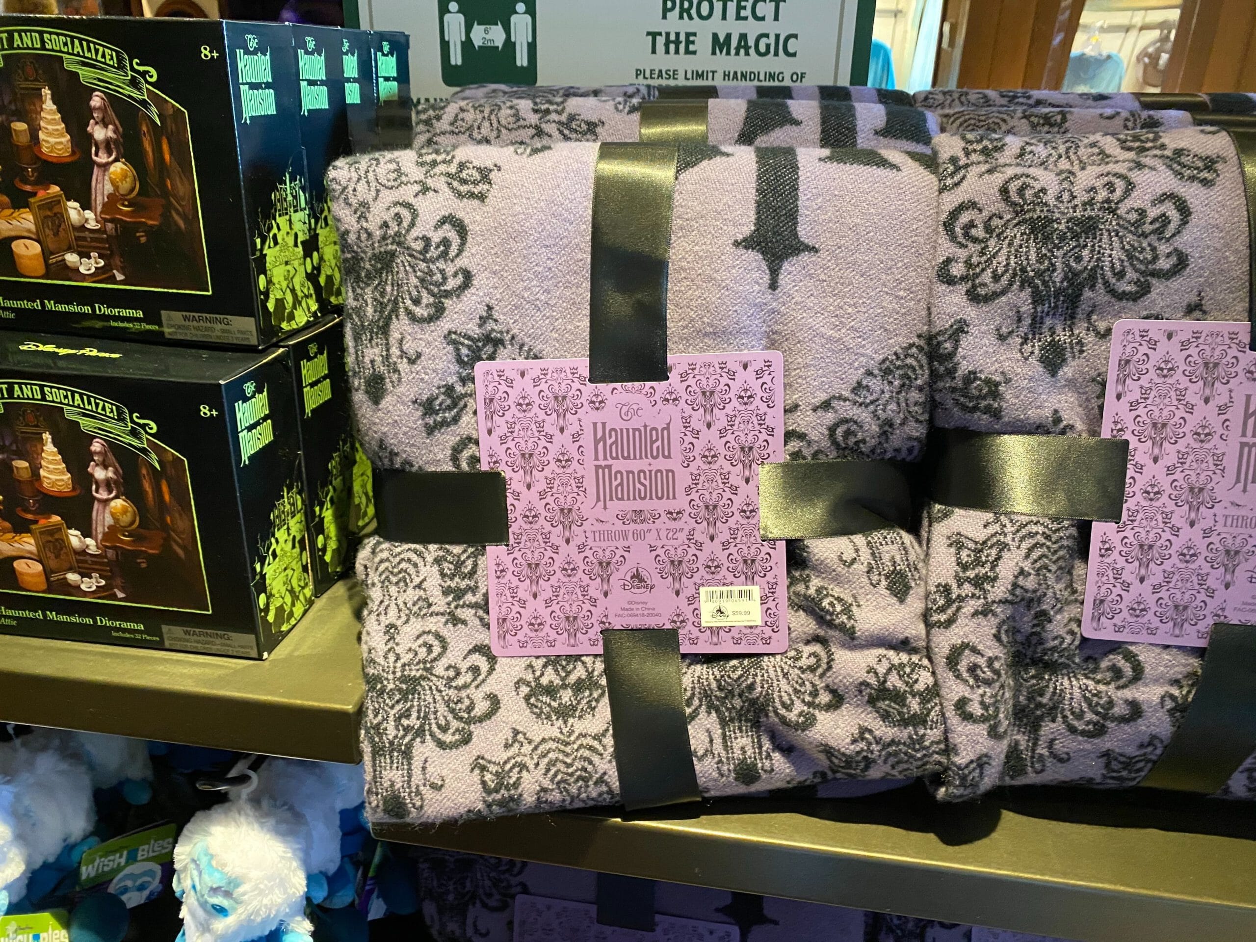 Photos New The Haunted Mansion Woven Wallpaper Throw Blanket