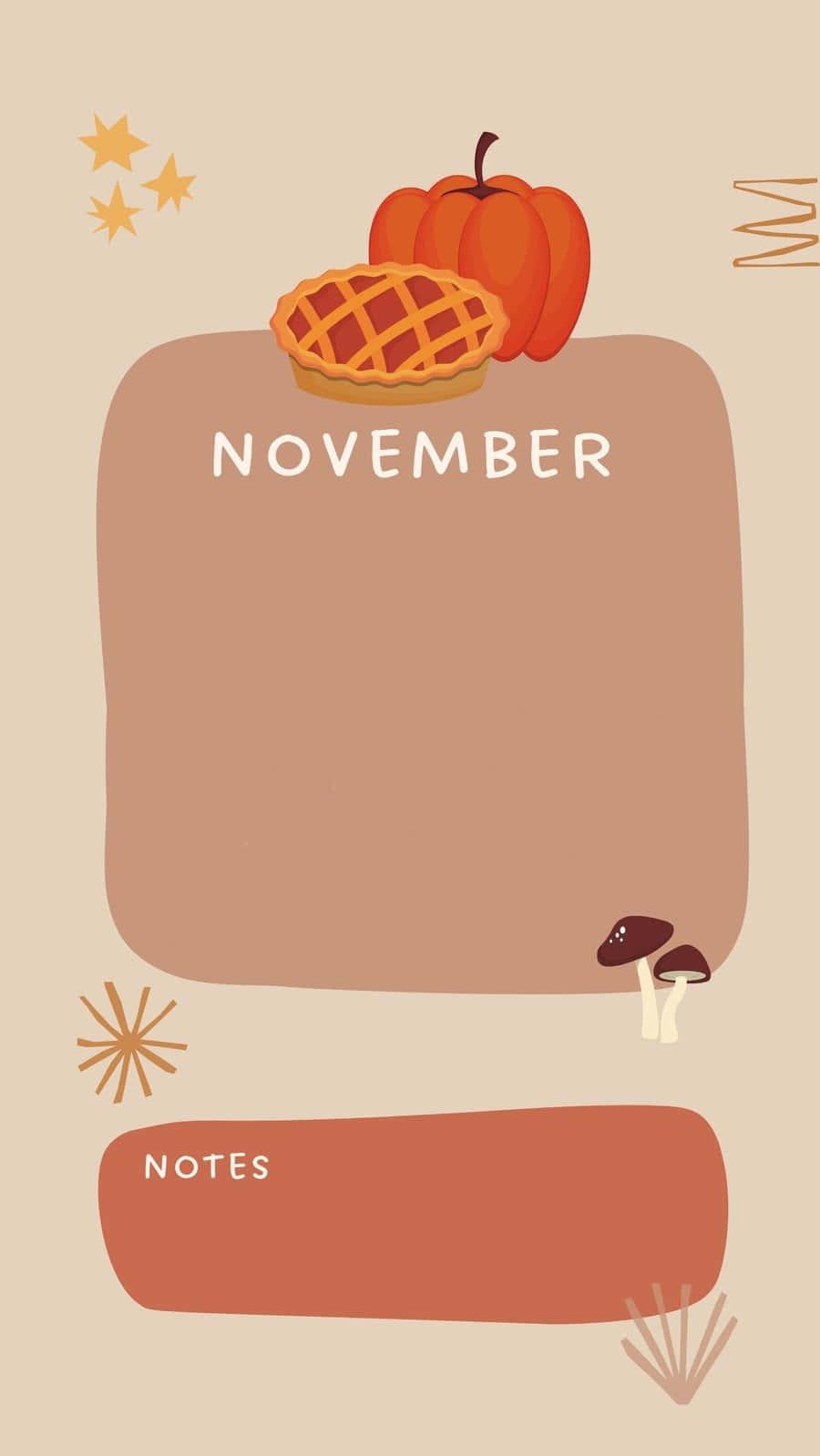 Wele November With Aesthetic Joy Wallpaper