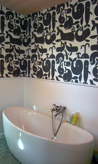 Little Whales Wallpaper Eclectic By Walnut