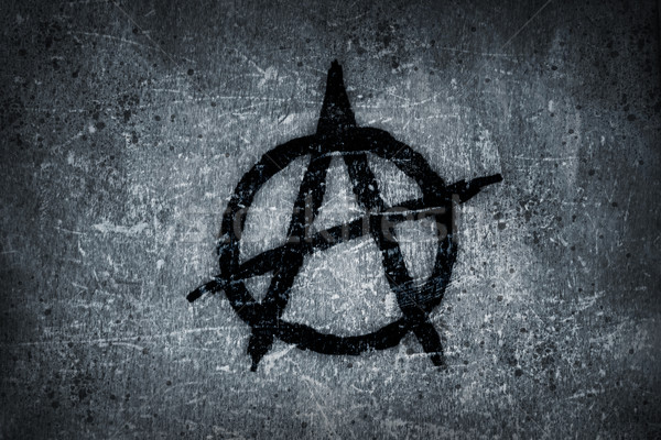 anarchy symbol on wall stock photo Jrg Rse Oberreich drizzd