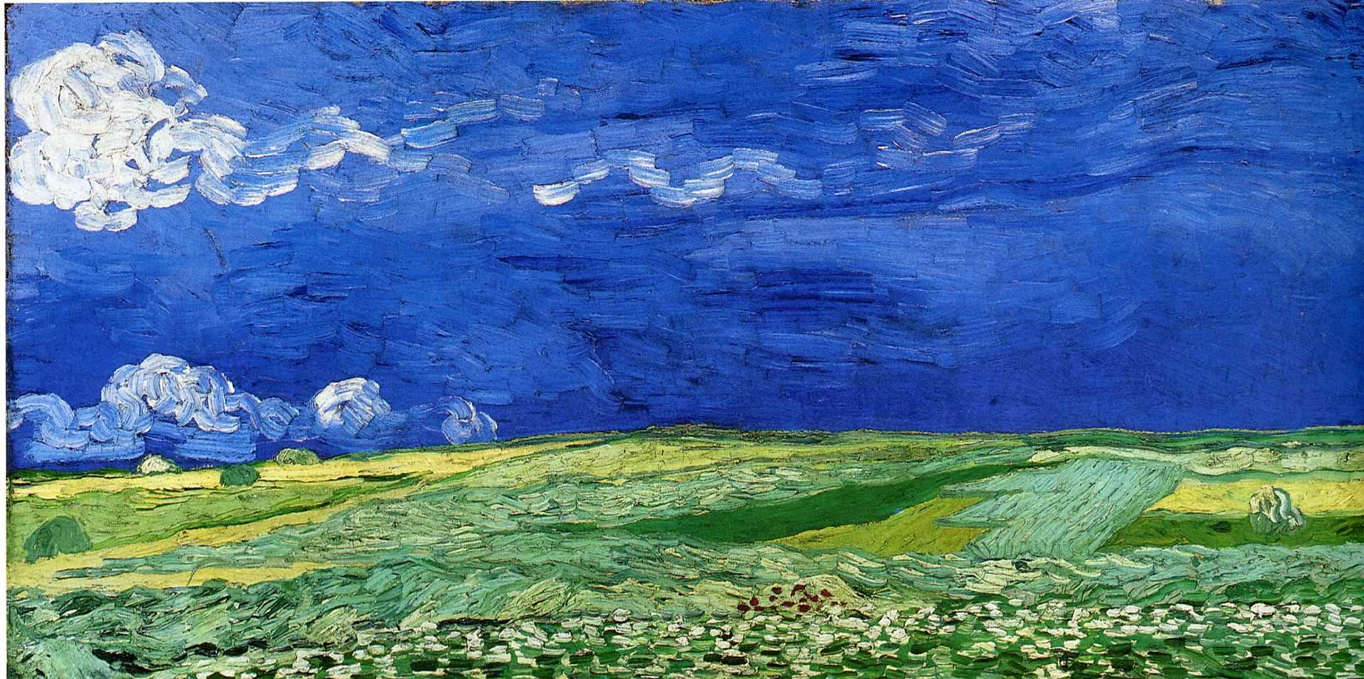 Under A Clouded Sky Vincent Van Gogh Paintings Wallpaper Image