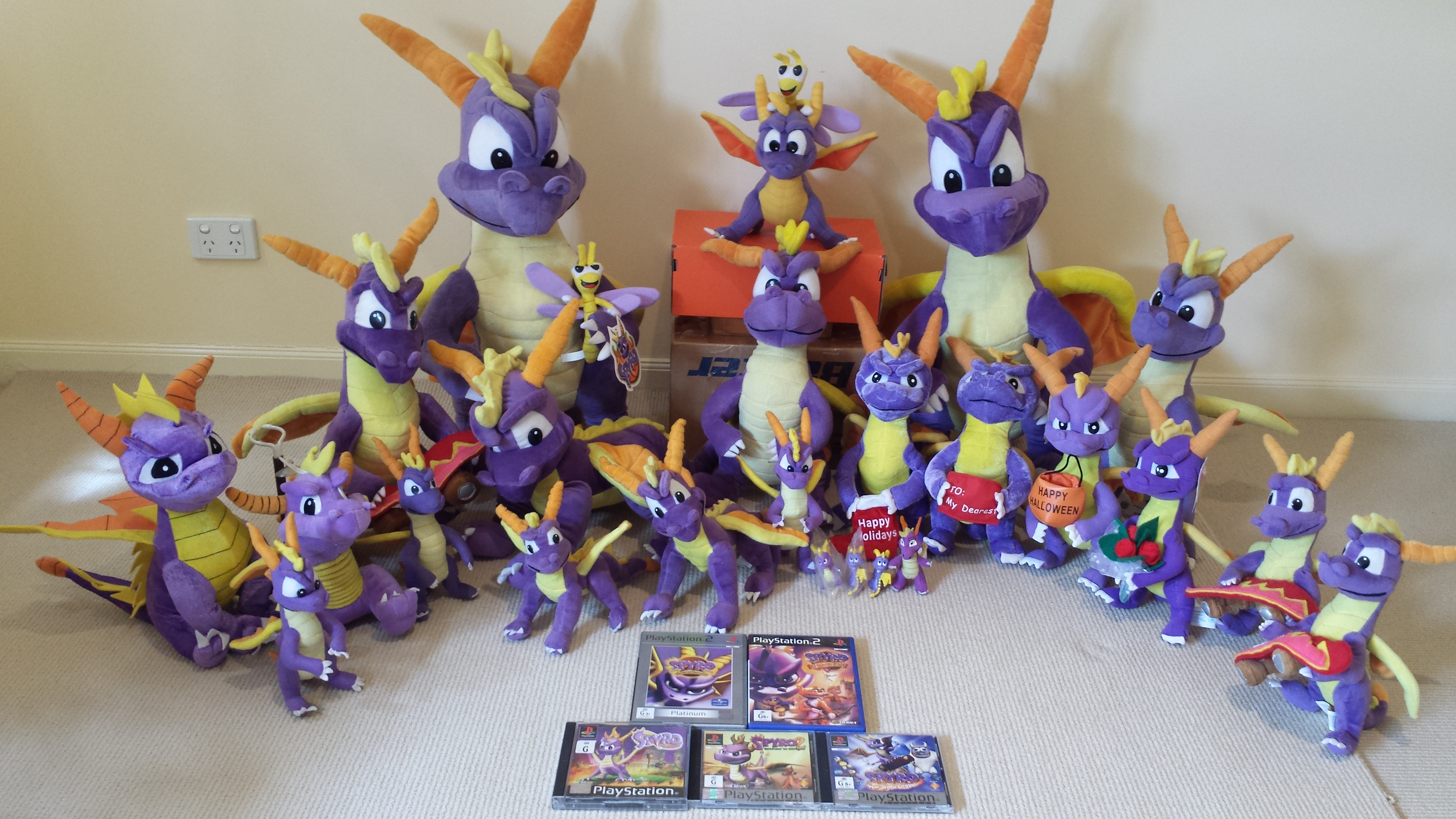 Entire Classic Spyro The Dragon Plush Collection By Frozendragonflames