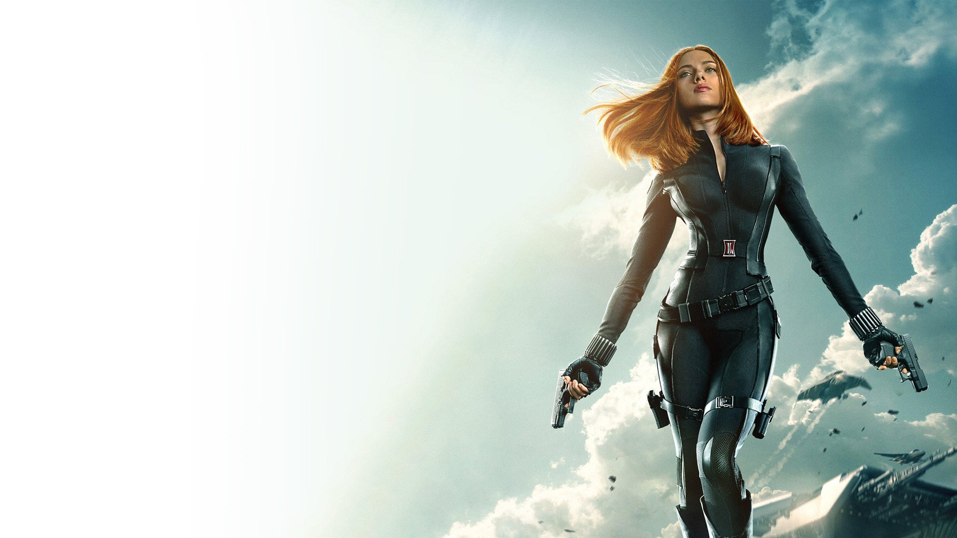 Johansson Redhead Captain America Winter Soldier Handgun Black Widow