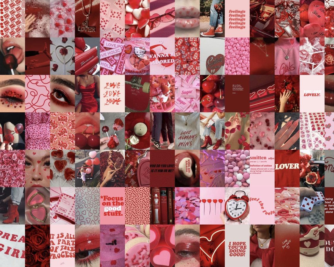Lovecore Wall Collage Kit Valentines Day Red Sweden