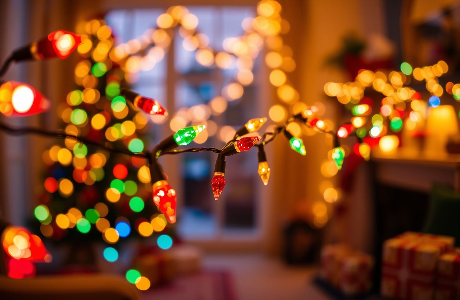 Blinking Christmas Lights Wallpaper