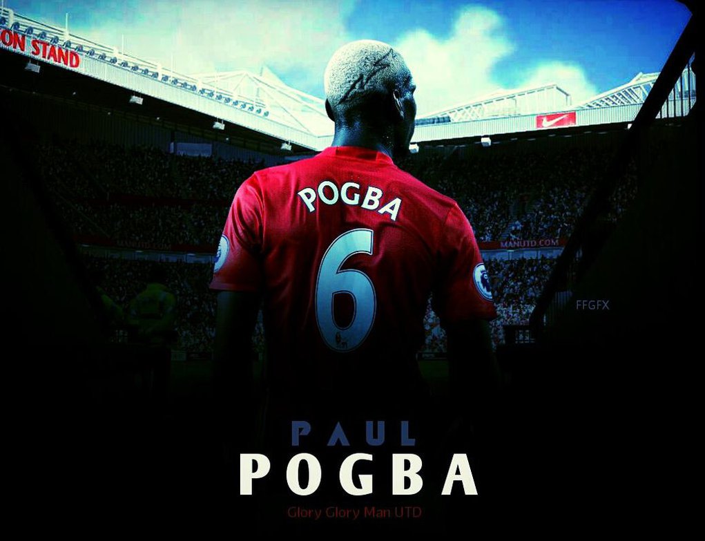 Download wallpaper: Paul Pogba for Manchester United 750x1334