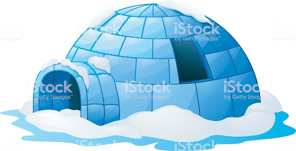 Igloo Isolated A White Background Stock Vector Art More Image