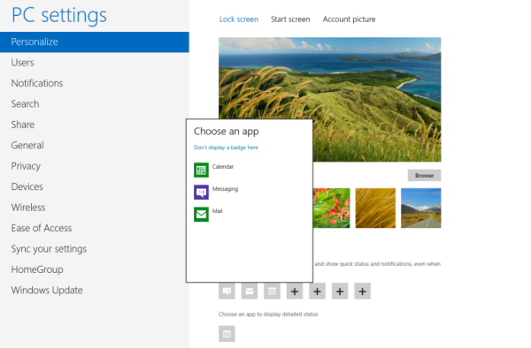 Change Lock Screen Start Screen Customize Desktop in Windows 8