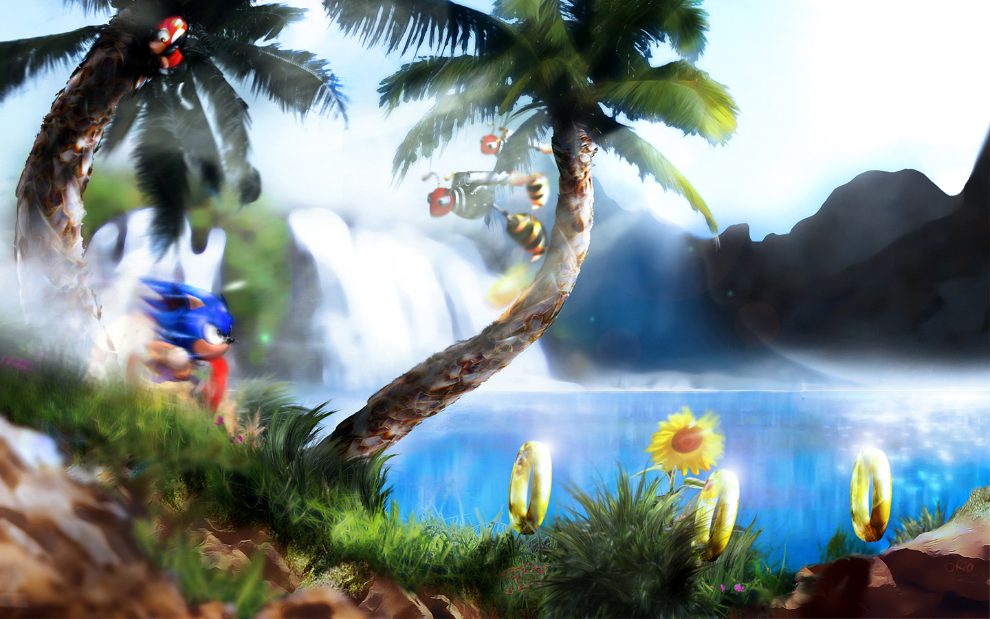 HD Sonic Google Skins Background