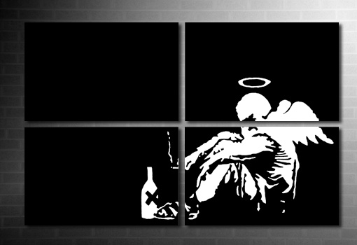 Banksy Fallen Angel Stencil Search Results ReadTHIS