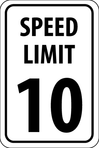 Pin Speed Limit Sign
