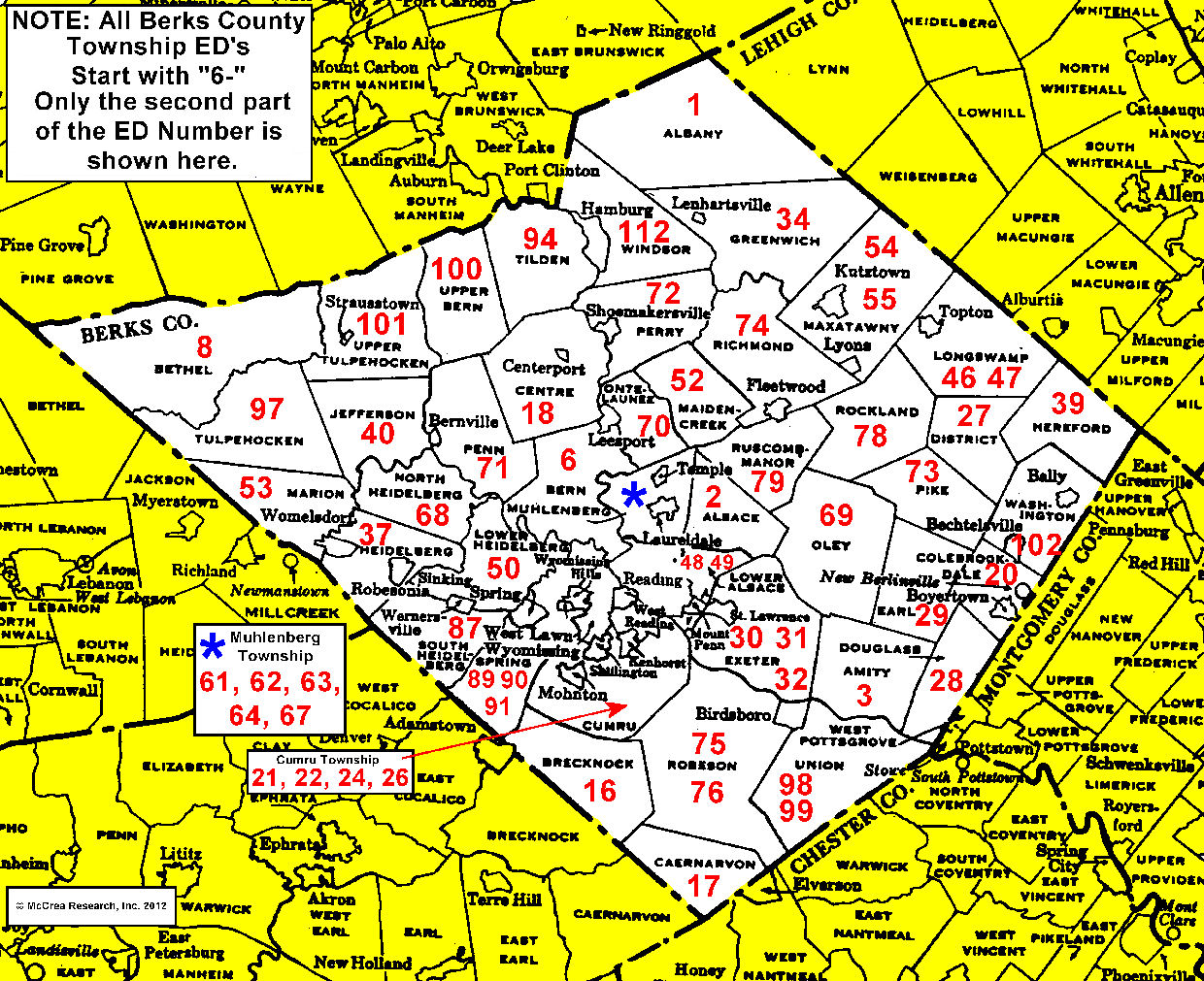 Census Lancaster County Pennsylvania Enumeration District Map