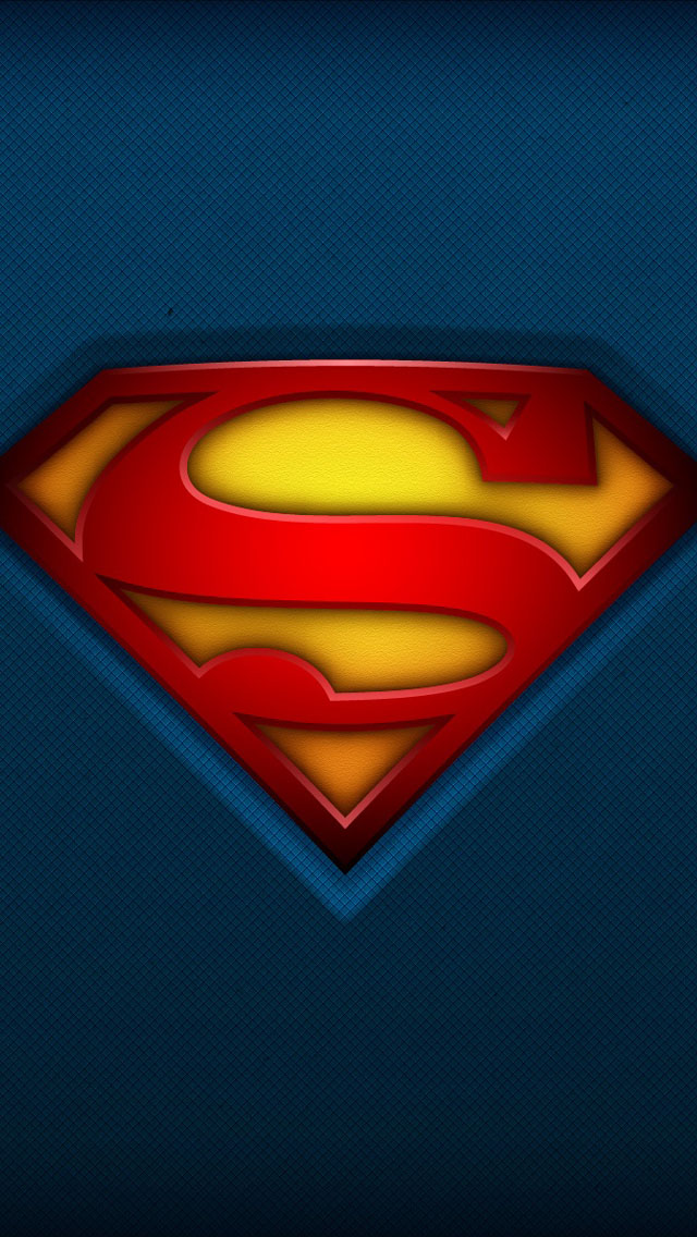 Fabric Superman Logo iPhone 6 6 Plus and iPhone 54 Wallpapers 640x1136