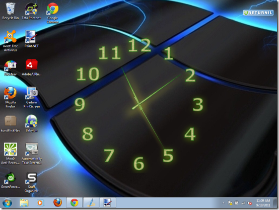 Desktop Analog Clock Aero