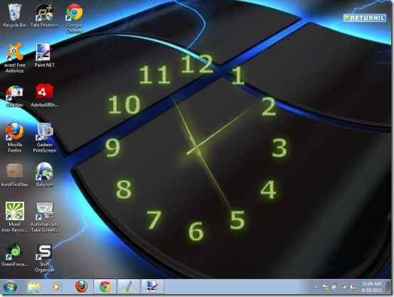 digital desktop clock windows 10