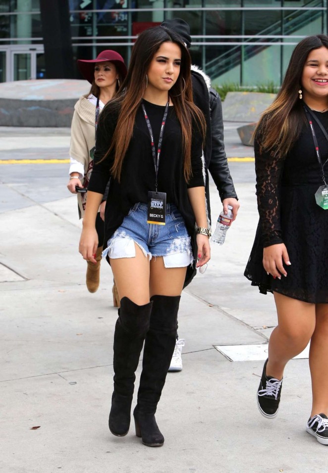 Becky G Hot In Shorts Los Angeles Gotceleb