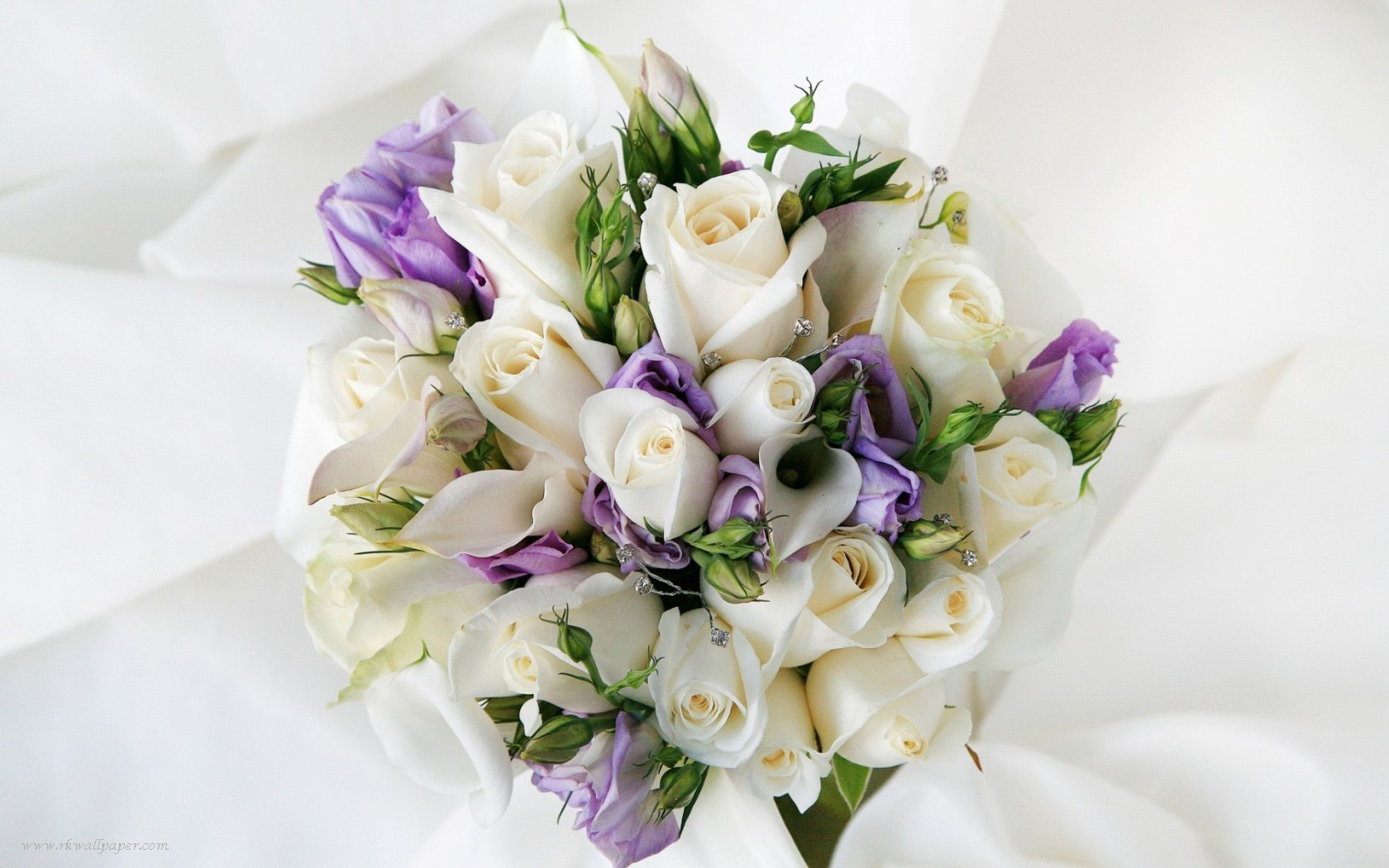 Violet Flower Wedding Bouquet HD Wallpaper