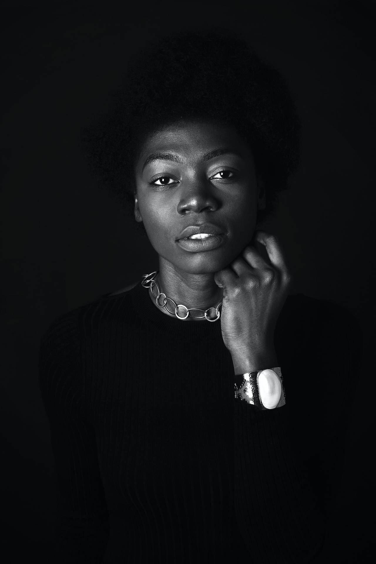 Black And White Portrait Wallpaper