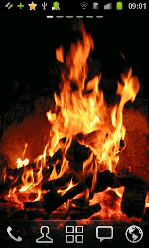 HD Fire live wallpaper gives you the joy of enjoying a real bonfire