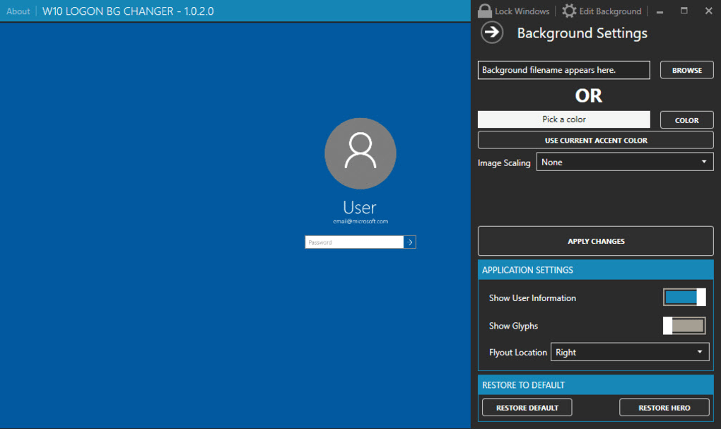 Windows Login Background Changer