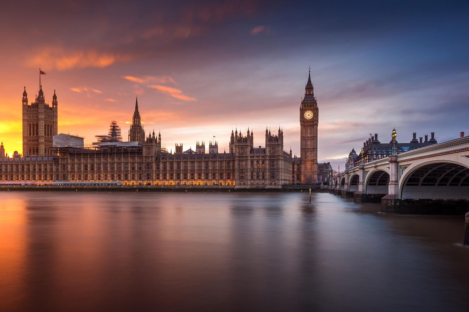 Photo Wallpaper London Palace Of Westminster Sunset