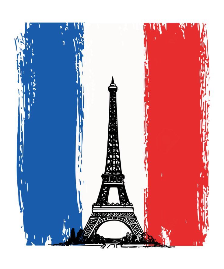 Paris Eiffel Tower French Flag France design Art Print by kayelex