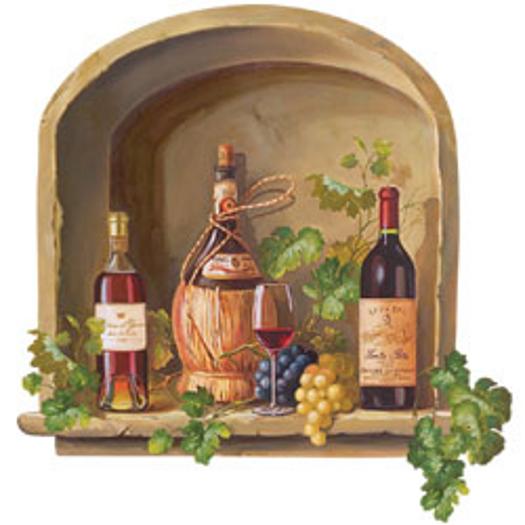 Wine Alcove Wallies Mural 13460   Wallpaper Border Wallpaper inc