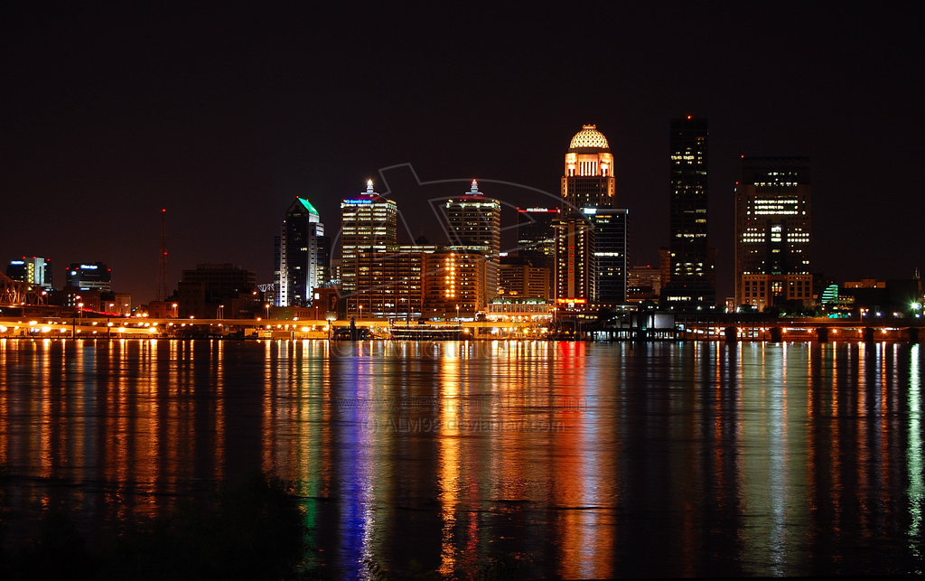 Louisville Ky Skyline At Night   Free Quotes Images