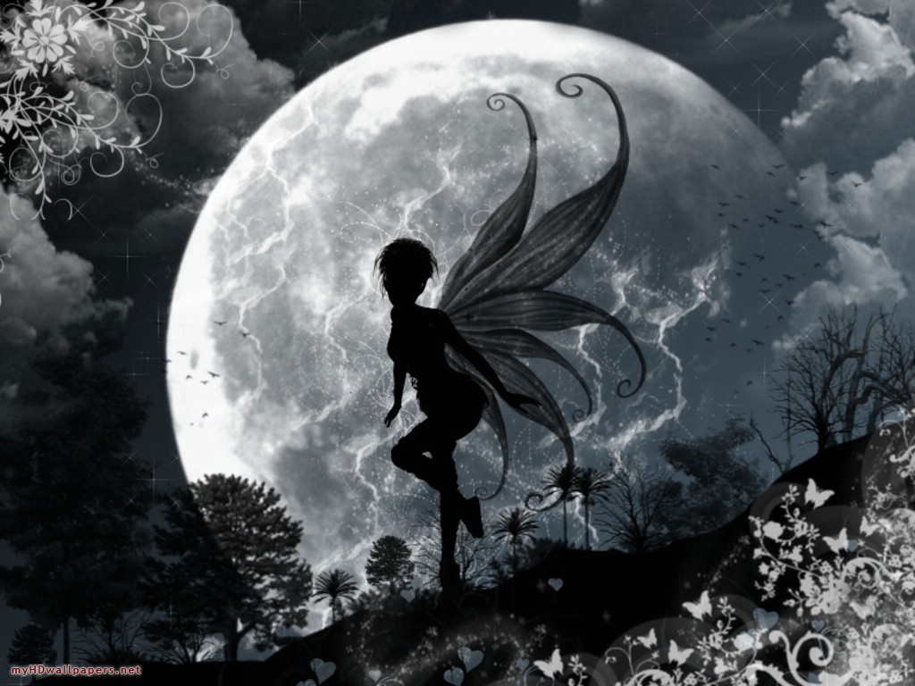 Fairy In Moonlight Desktop Wallpaper HD