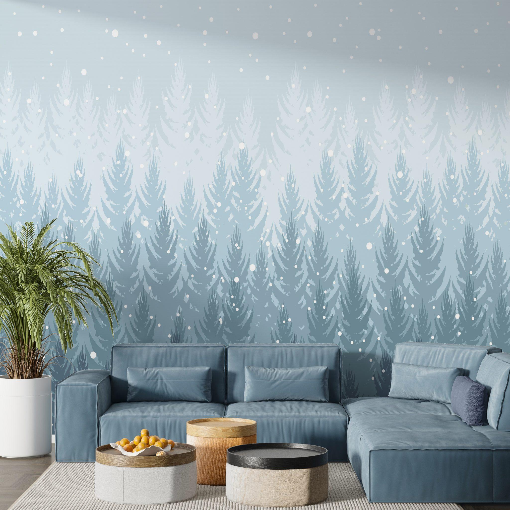 Snow Wallpaper Murals For A Cozy Winter Look