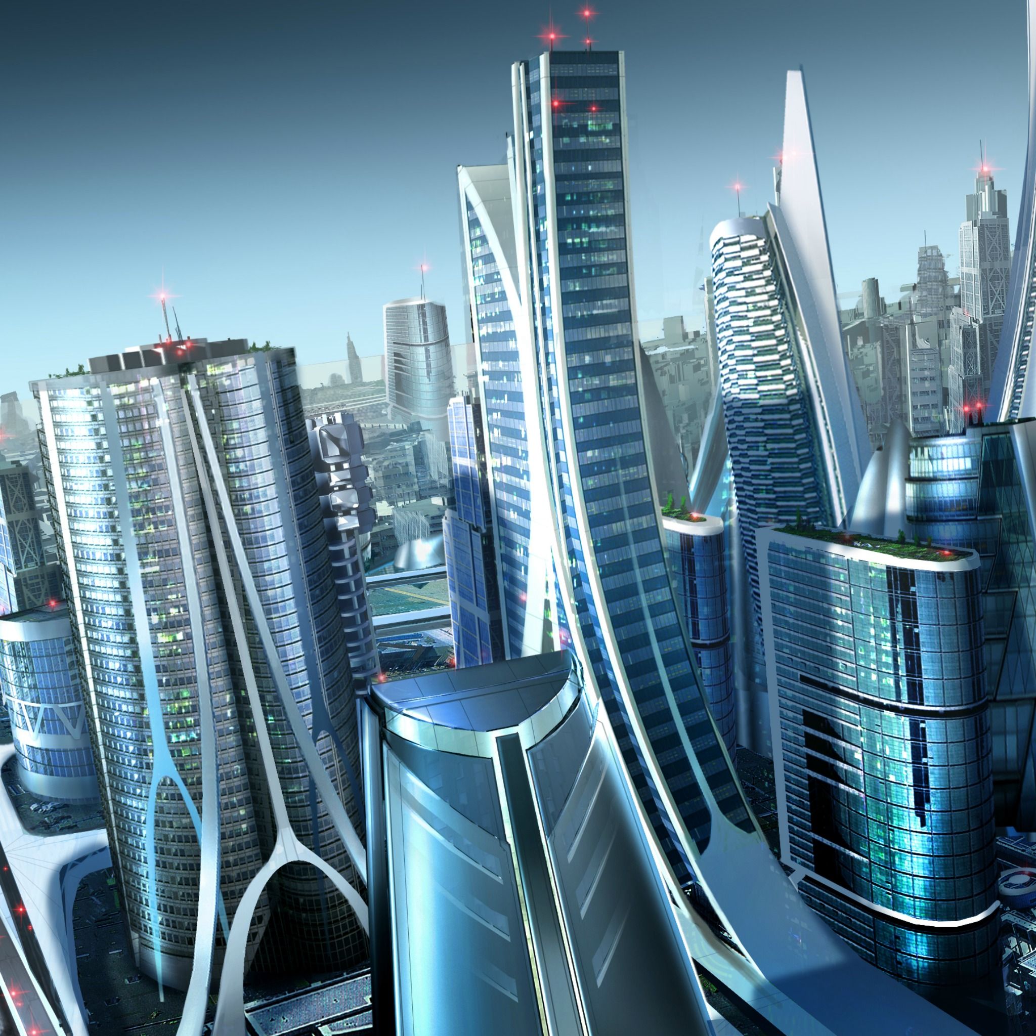 Future City Tap To See More Futuristic Utopian Wallpaper