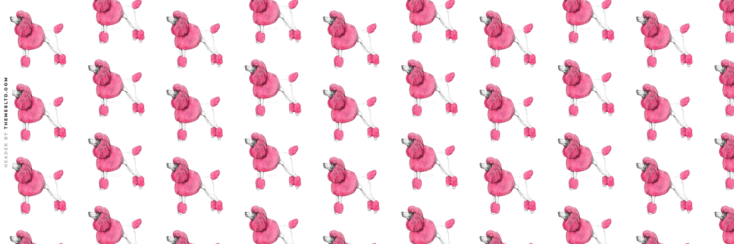 Pink Poodles Header Animal Wallpaper