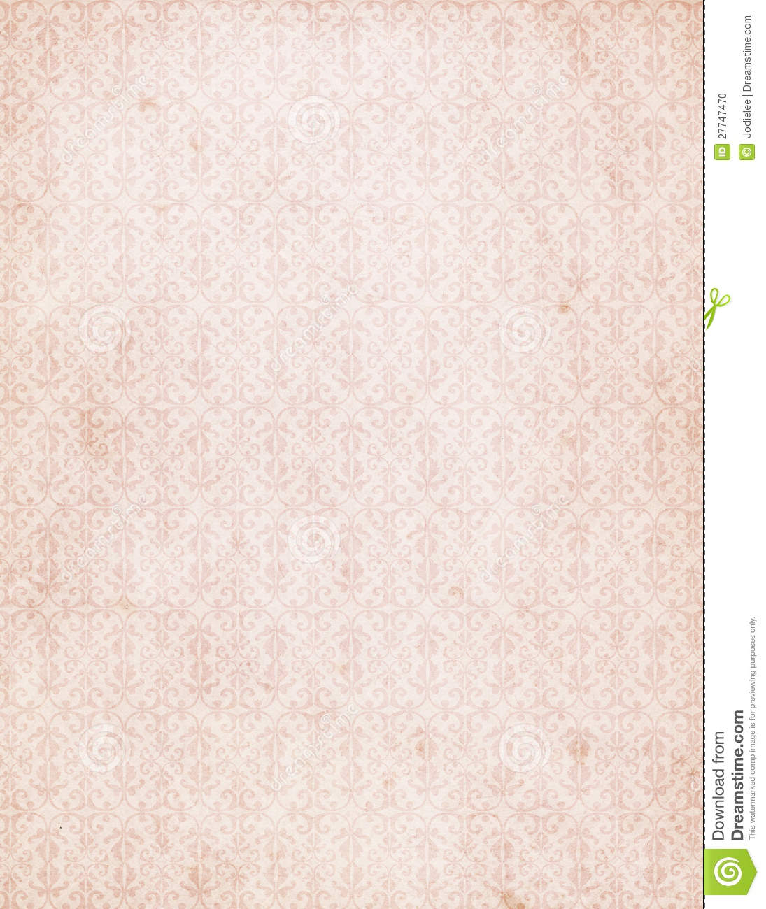 Vintage Pattern Wallpaper Pink D