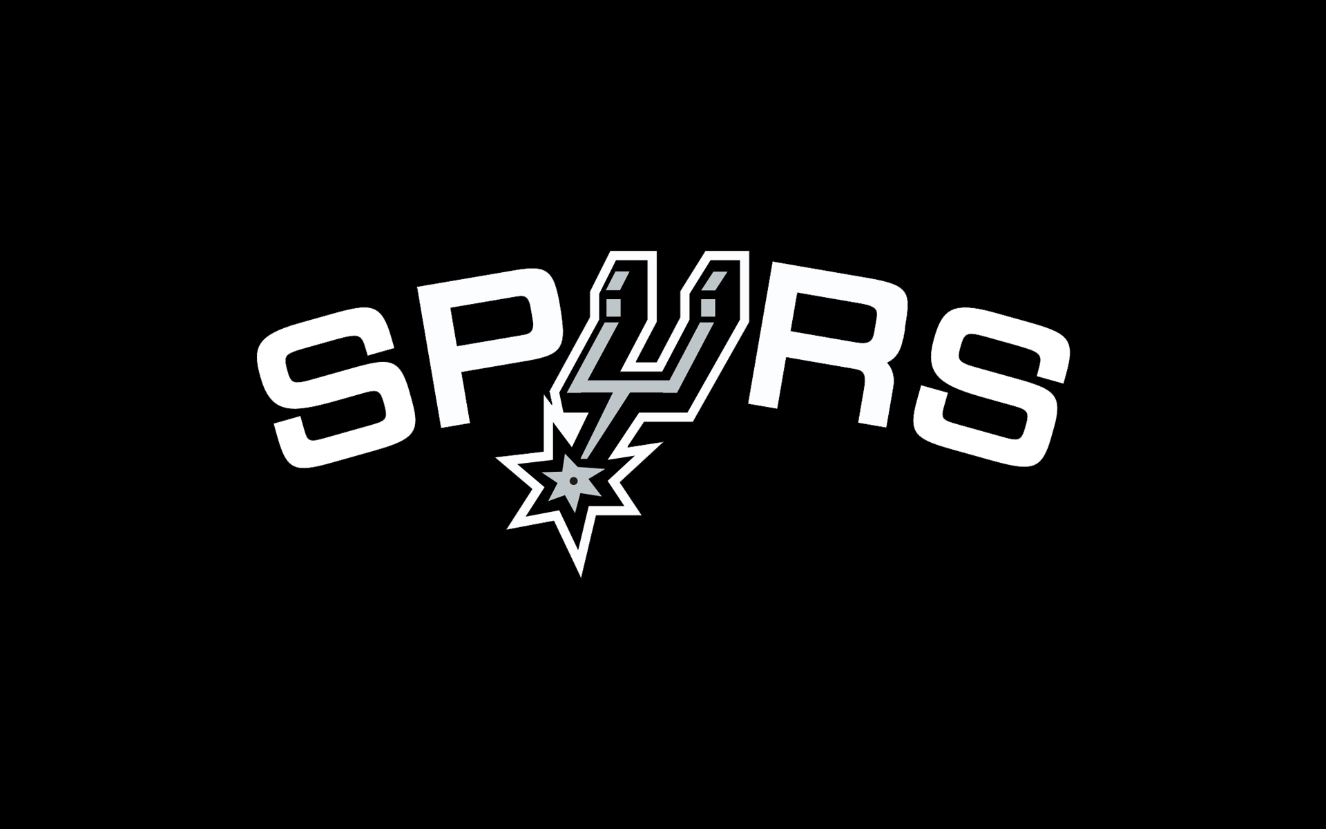 Nba San Antonio Spurs Logo Black Wide
