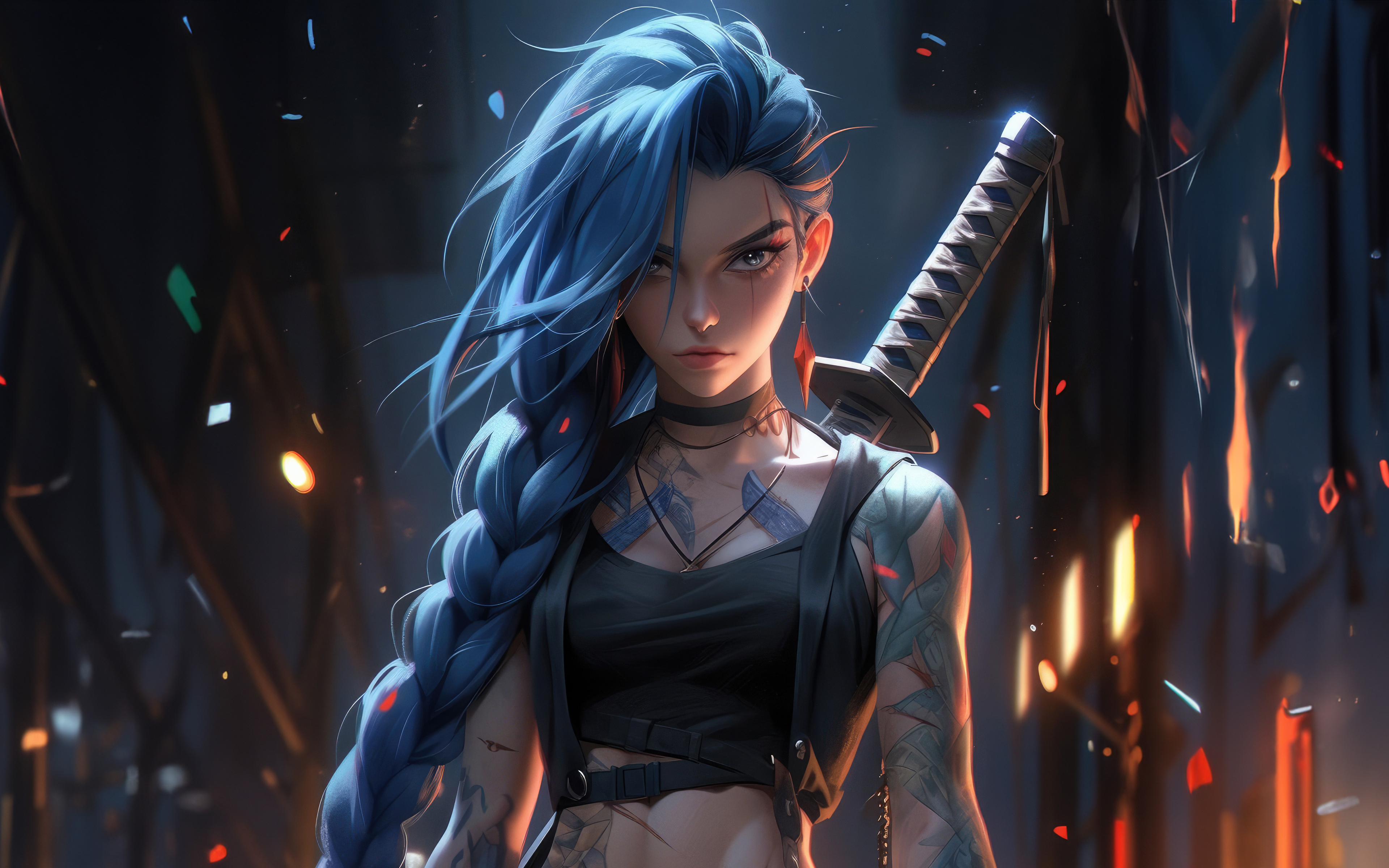 Explosive Mayhem Jinx In Arcane 4k HD Wallpaper Image Photos And