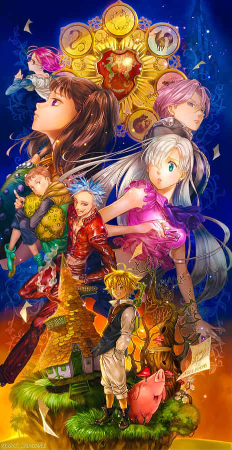 The Seven Deadly Sins Illustrated In This Iphone Wallpaper