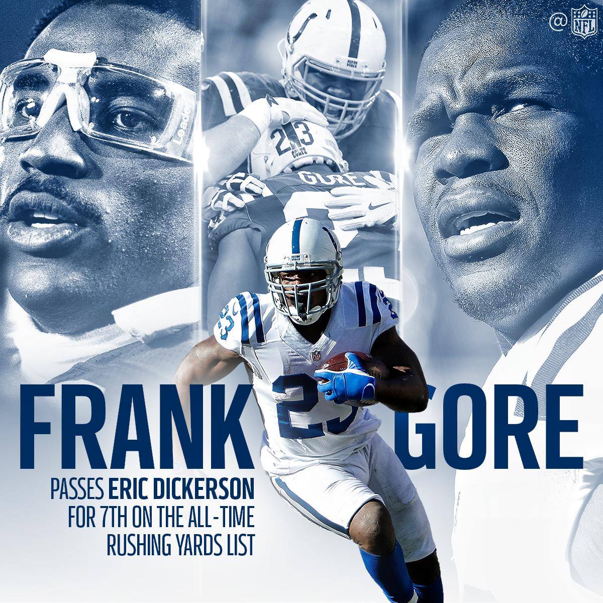 NFL   7th in all time rushing yards Congratulations Frank Gore