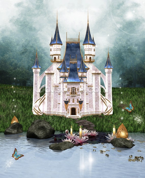 Enchanted Castle Wall Mural Wallpaper