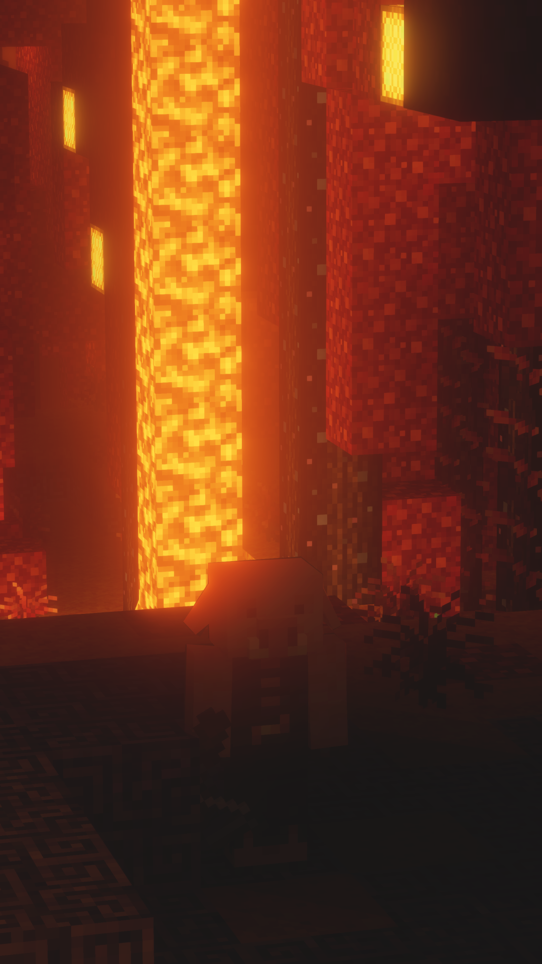 Minecraft Aesthetic Crimson Forest Phone Background