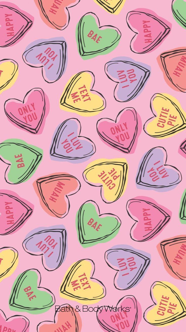 Valentine S Day iPhone Wallpaper Candy Hearts Valentines