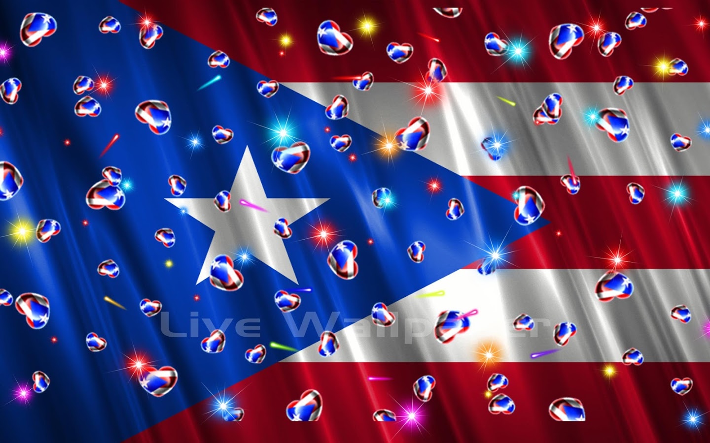 Heart Flag Puerto Rico Screenshot