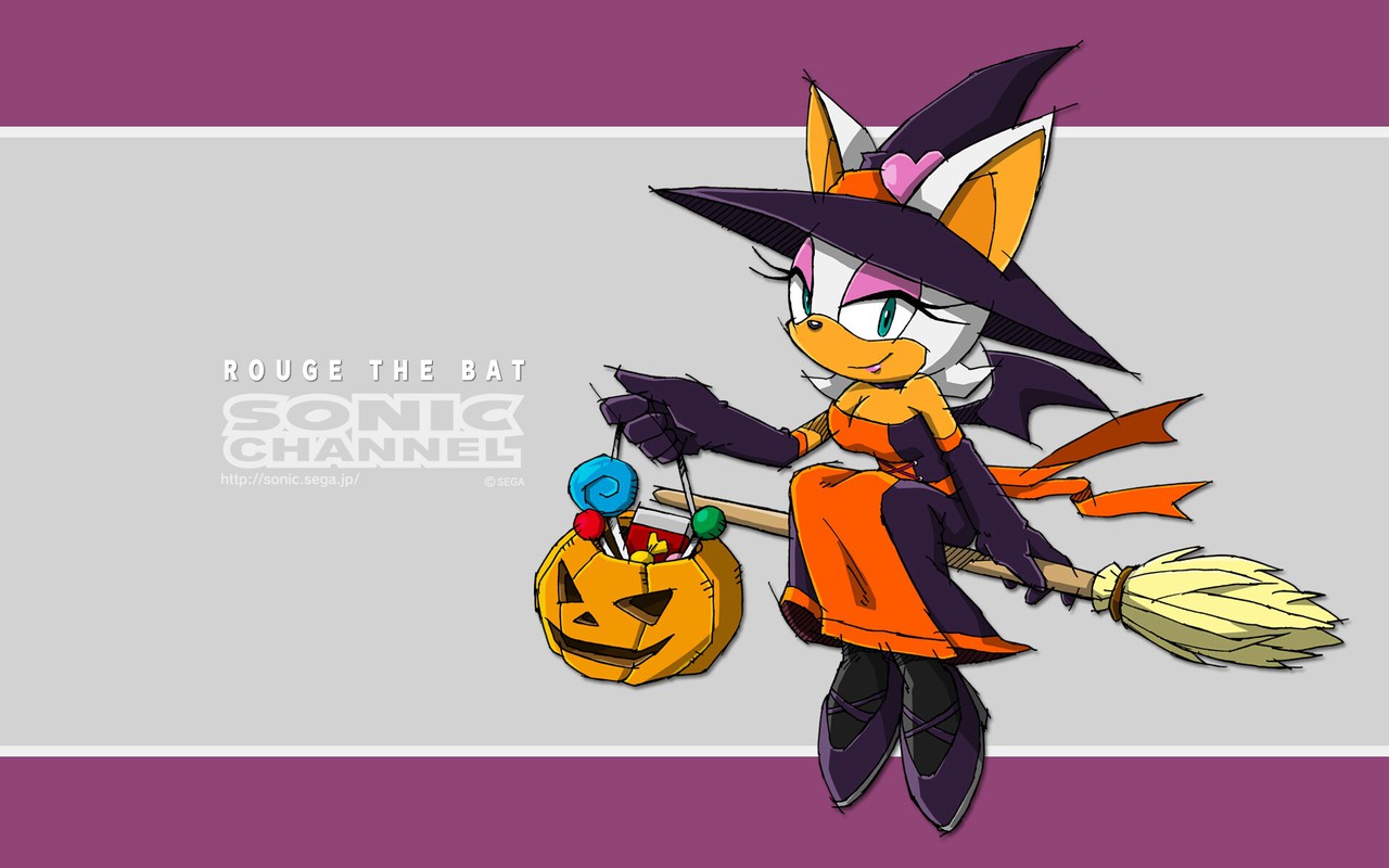 October Wallpaper From Sonic Channel Featuring Rouge The Bat